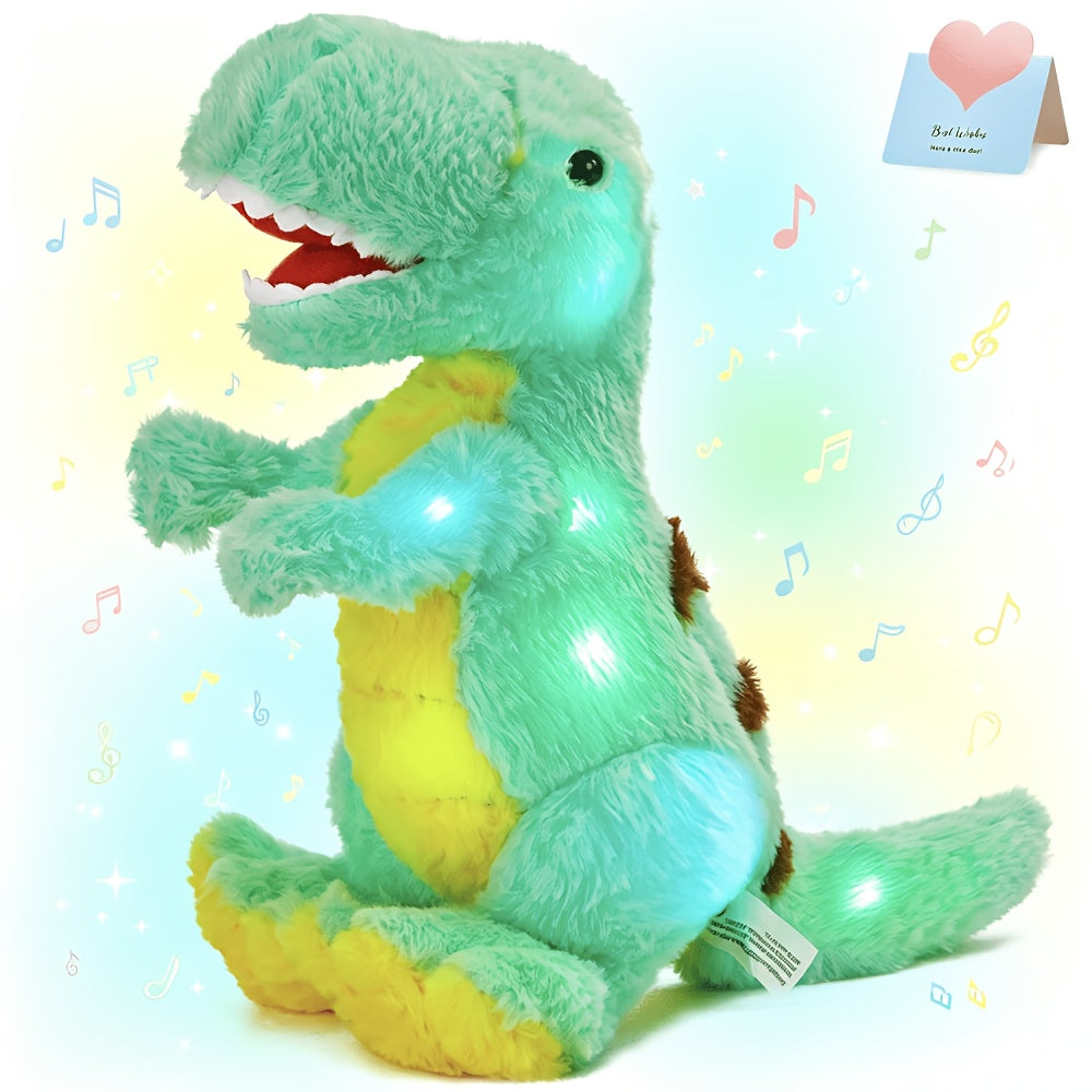 Plush Toy Light-Up Tyrannosaurus Rex with Music or No-Music choices Choices and Soft Fabric — image 1