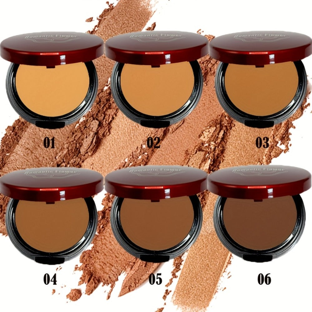 Pressed Powder Foundation Contour Matte Ful1l Coverage Oil Control Waterproof, 6 Shades Light to Dark — image 4