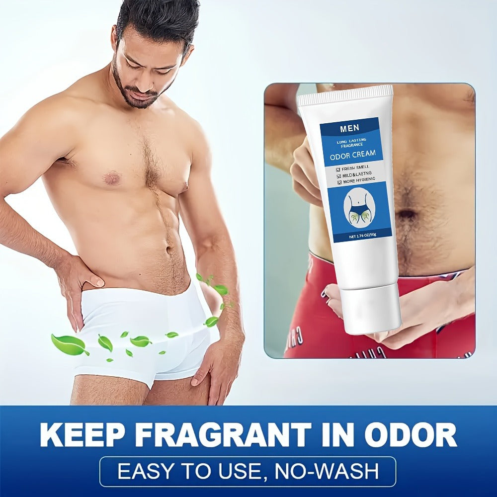 Men's Intimate Deodorant Odor Control Cream 1.76oz 50g – Long-Lasting Gentle Formula Safe for Private Parts Delicate Areas Gr