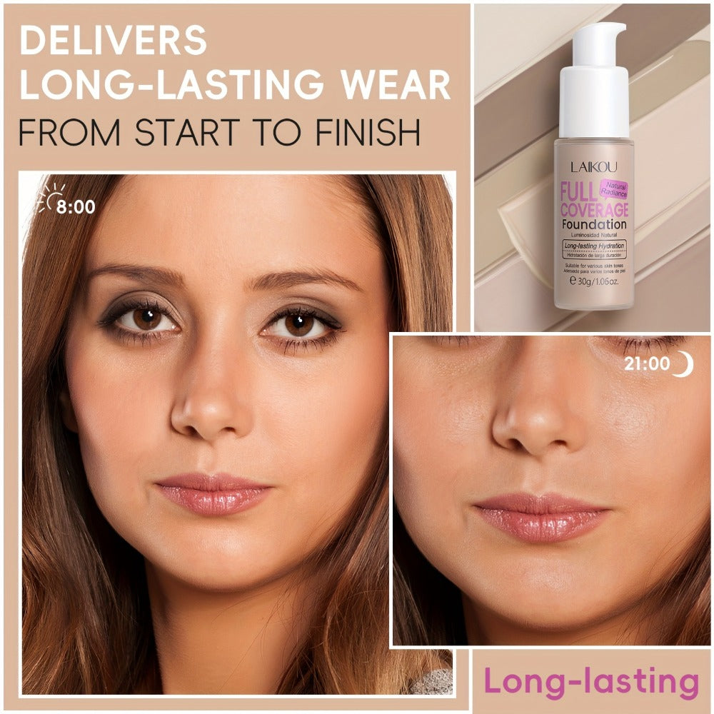 LALKOU 30g Liquid Foundation Two-Bottle Set with Pump Dispensers and Six Shades from Ivory to Tan — image 10