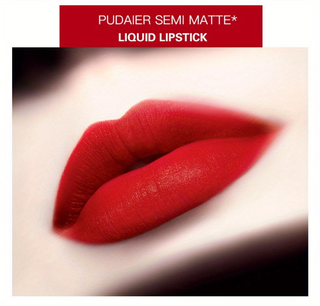 Semi-Matte Liquid Lip Color in Six Numbered Shades with 9.3cm Gradient Tube and Wand Applicator — image 17