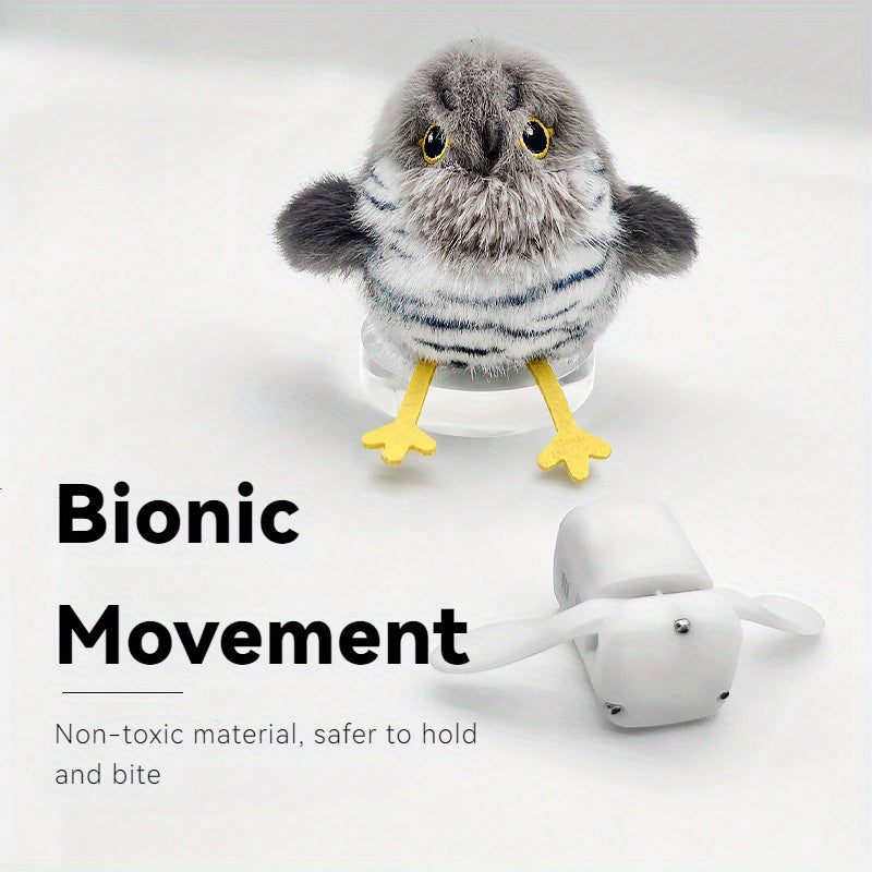 Cat Toy Flapping Bird with Chirping Sound, USB Rechargeable Motion and Three Plush Bird Styles — image 5