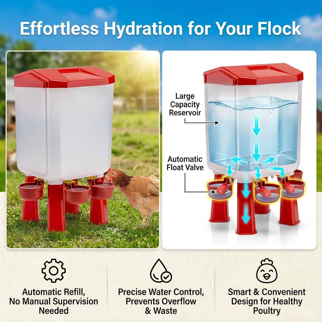 Chicken Waterer Float Ball 2 3 Gallon Feeder Combo Set for Garden, Patio and Yard Use, with the Listed Configuration — image 