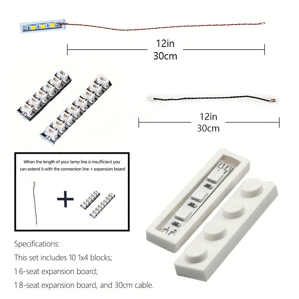 LED Lighting Kit for Building Blocks 20pcs 1x4 Brick Lights with the Listed Color, Size or Set Options for Everyday Use — ima