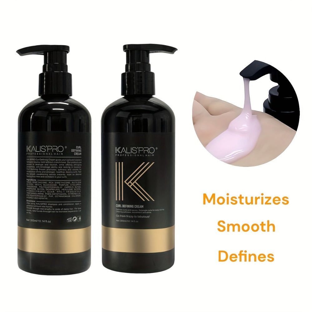 Curl Defining Cream and Detangling Brush Set by KALISPRO with One or Two 300ml Pump Bottles — image 20