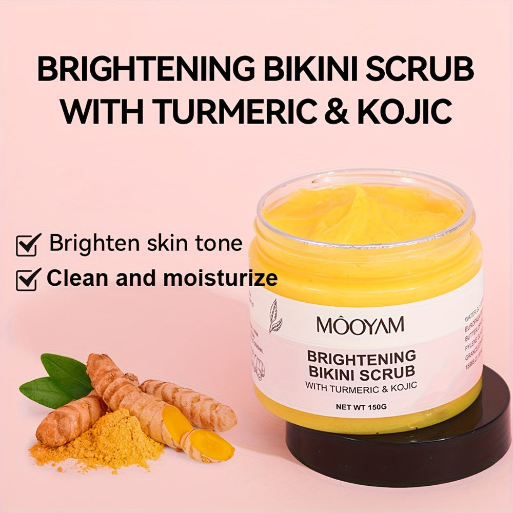Glycolic Acid Bikini Area Scrub 150g, Kojic Acid & Turmeric Exfoliating Paste, Brightening Treatment — image 2