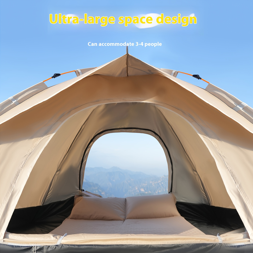 Camping Tent 4-Person Polyamide Pop-Up with Two Doors, Optional Windows and Small or Large Sizes — image 9
