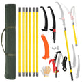 26FT Manual Pole Saw with Pruner & Bag for Garden, Patio and Yard Use, with the Listed Configuration — image 1