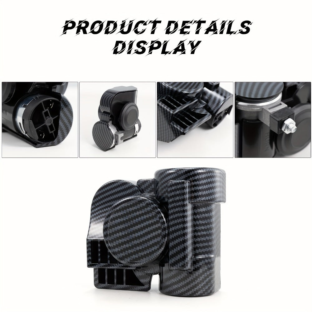12V Air Horn Super Loud Train Sound for Car Truck Motorcycle Boat SUV Universal Fit Compressor Kit with Relay Harness & Horn 
