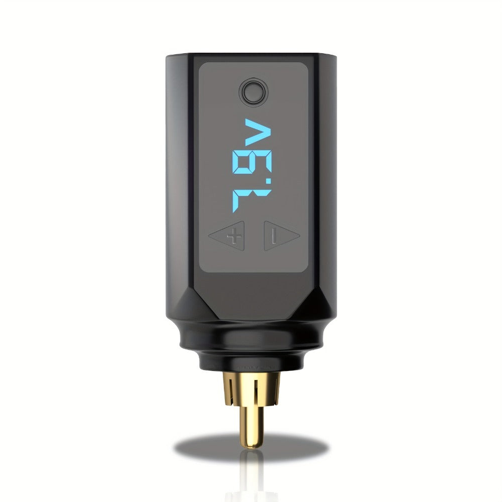 PS083 1200mAh RCA Tattoo Power Supply with LED Voltage Display, 3–12V Control and USB Charging — image 1