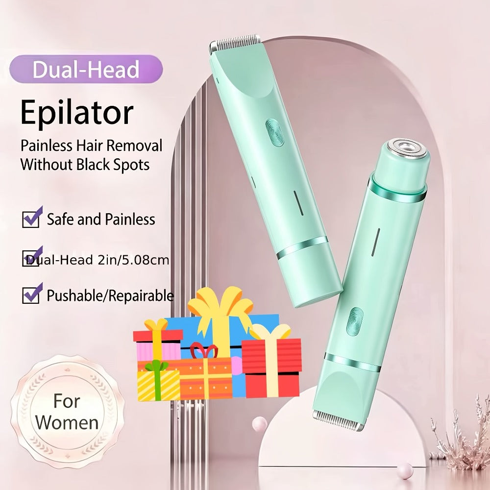 Electric Shaver for Women 4-in-1 Rechargeable Grooming Kit – Painless Hair Remover Eyebrow Trimmer Nose Hair Bikini Trimmer —