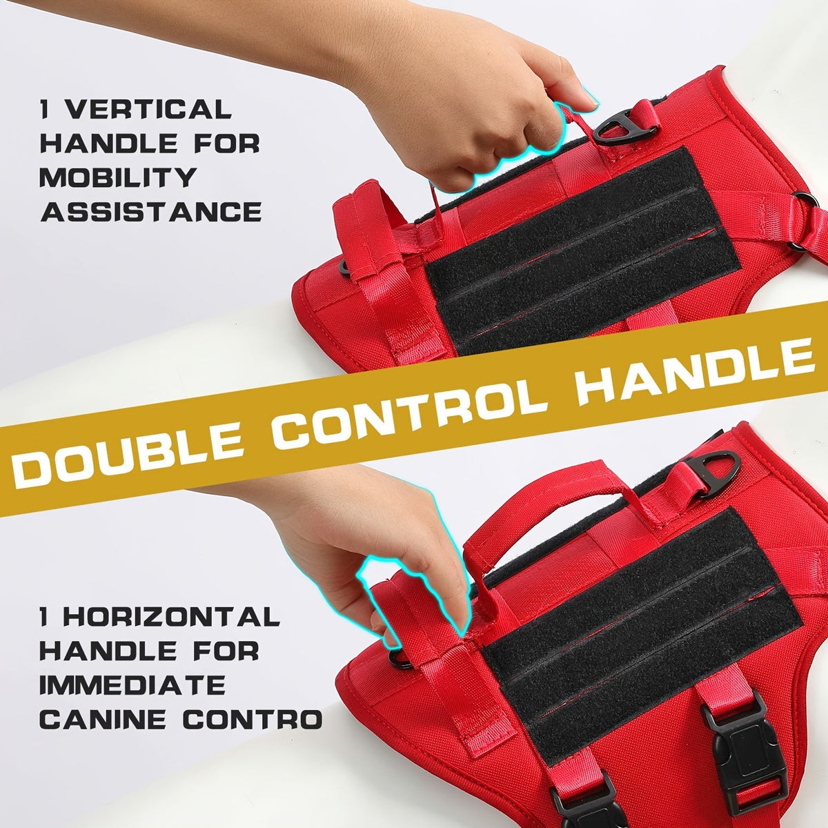 Full-Body Dog Vest Harness with Dual Top Handles in Six Colors and S, M, L or XL Sizes Pictured — image 6