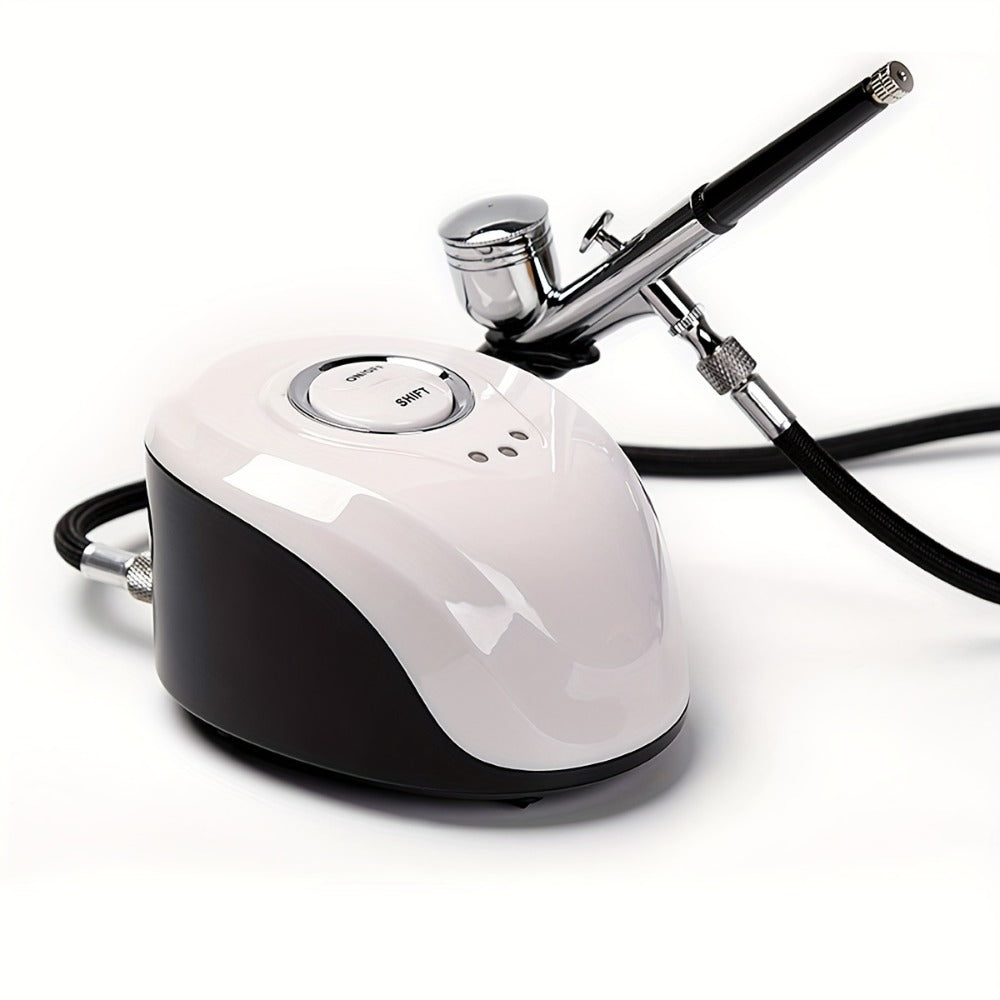 Mini Air Compressor and Airbrush Kit with White or Red 19B Model Options and 120 x 90 x 70 mm Pictured Base — image 2