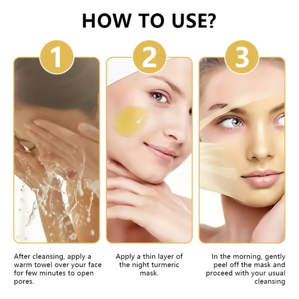Kojic Acid Turmeric Face Mask with Vitamin C, Peeling Mask for, Deep Cleansing, Oil Control & Glowing Skin — image 5