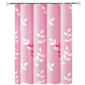 Simple Print Shower Curtain Waterproof Polyester Fabric Without Punching Holes