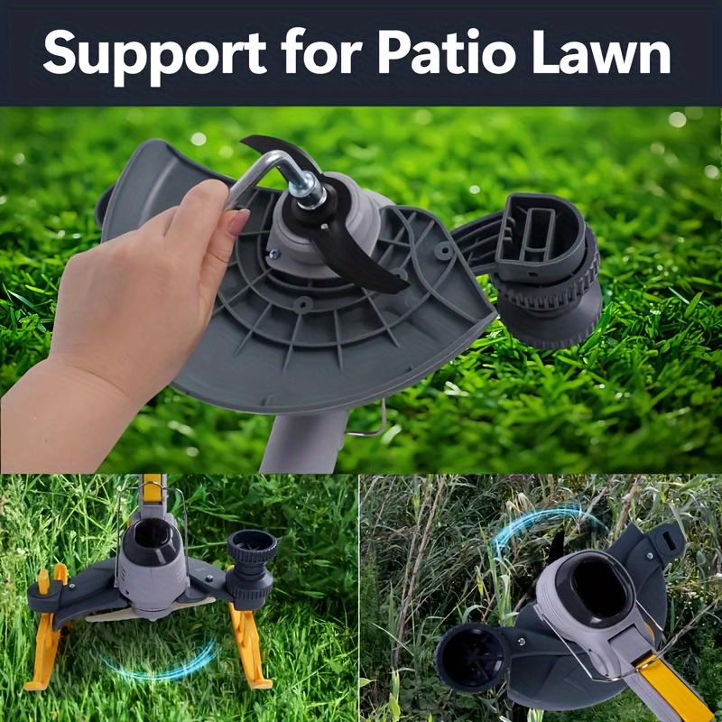 Electric Lawn Mower Cordless 110-240V Lithium-Ion Battery 4A Power with LCD Display Adjustable Cutting for Garden, Patio and 