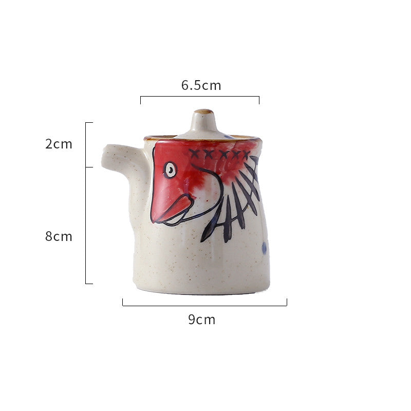 Ceramic Japanese Lovely Spice Jar Set With Spoon