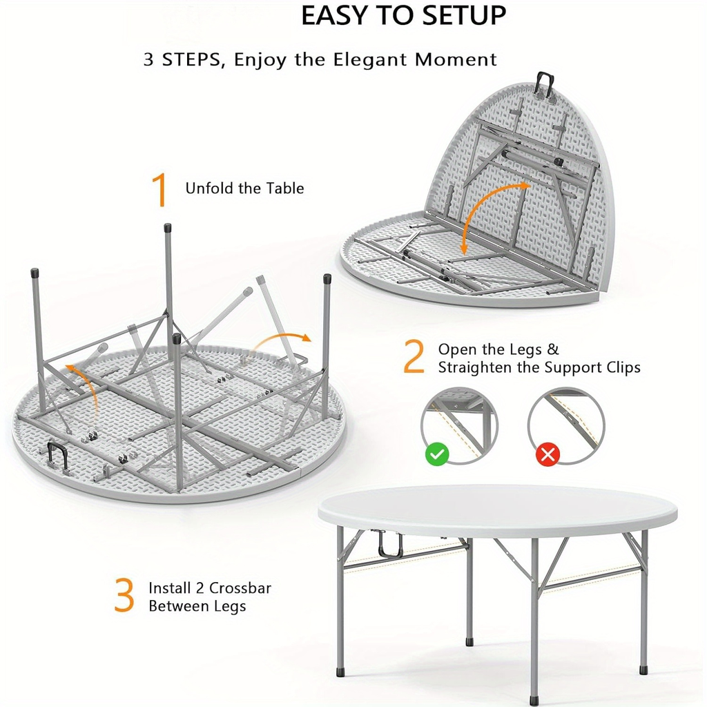 Round Bi-Fold Table in 4-Foot or 5-Foot Diameter with One-, Two- or Four-Table Pack Options — image 15