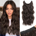 Invisible Wire Hair Extensions 22 Inch for Women – Transparent Fish Line 4 Clips Long Wavy Hairpiece for Thin Fine Hair — ima
