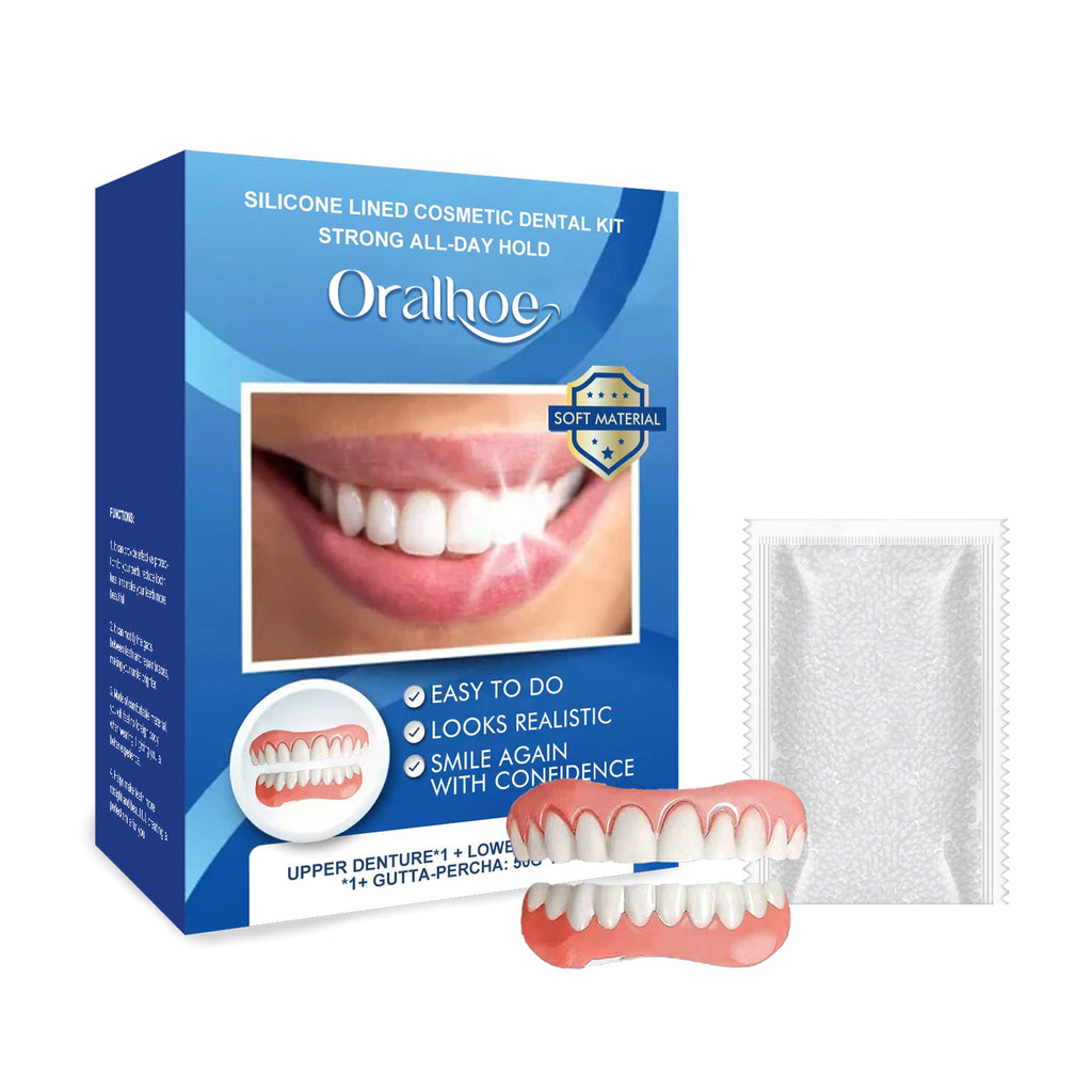 Cosmetic Dentures, Dental Cosmetic Sets To Enhance Smile Appearance Comfortable Material Dentures - V.I.P Digital Presence