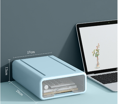 Office home desktop cosmetics stationery transparent storage box drawer type sundries storage box - V.I.P Digital Presence