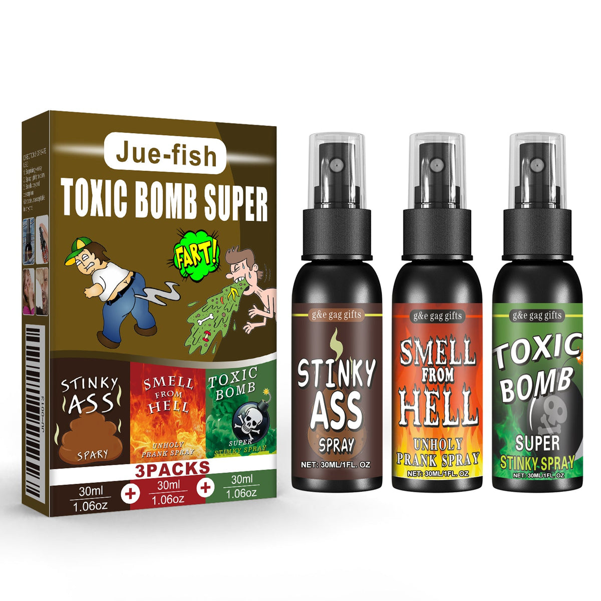 Fart Spray, April Fool's Day Pooper Toy Spoof Stink Entertainment Poop Hell Bomb Smell