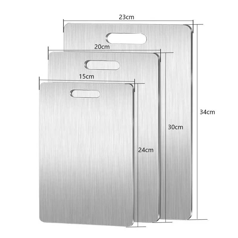Medical - grade Pure Titanium Double - Sided Kitchen Cutting Board. Easy to clean.