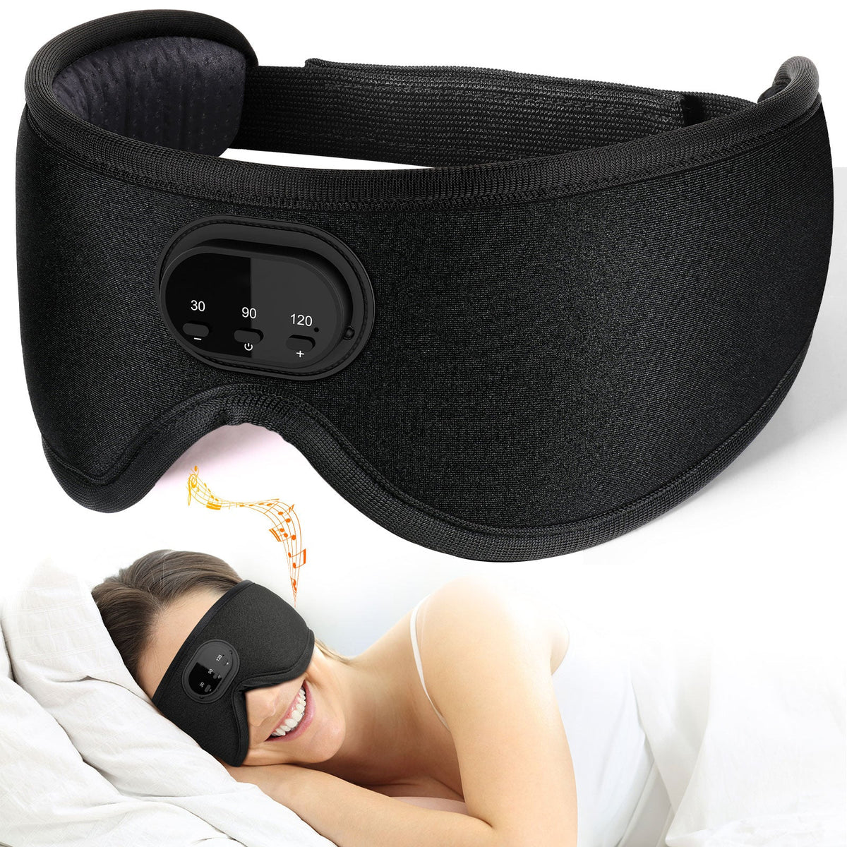 Bluetooth White Noise Milk Silk 3D Eye Socket Full Blackout Breathable Smart Music Sleep Mask - V.I.P Digital Presence
