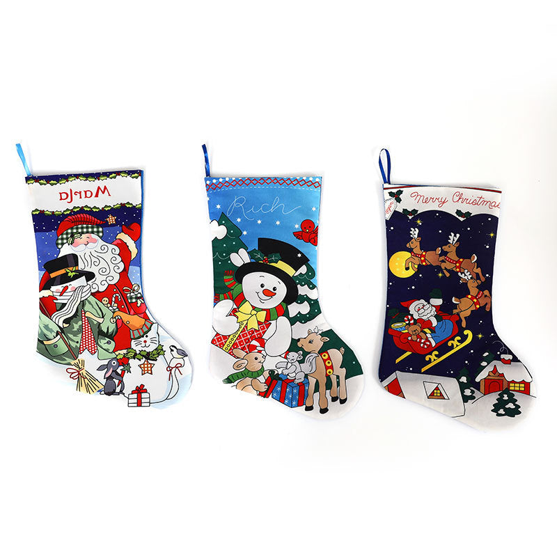 Christmas decorations, Christmas socks, pendants, gift bags, candy bags, holiday decorations, and dressing supplies
