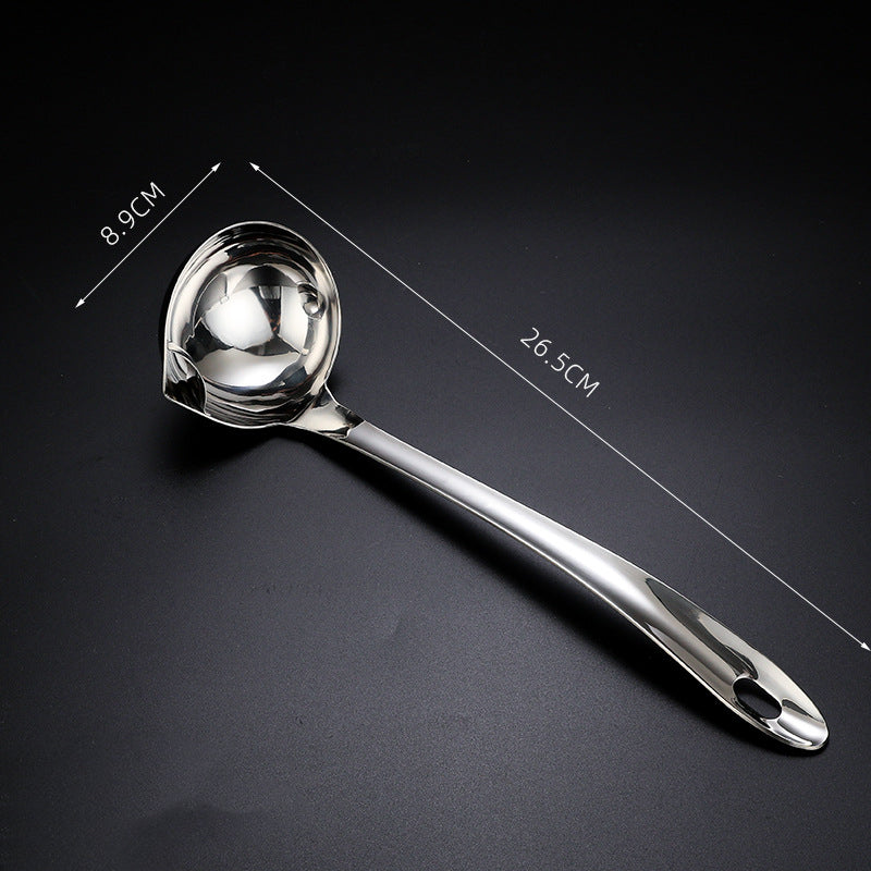 304 stainless steel oil separating spoon oil draining and filtering tool soup spoon - V.I.P Digital Presence