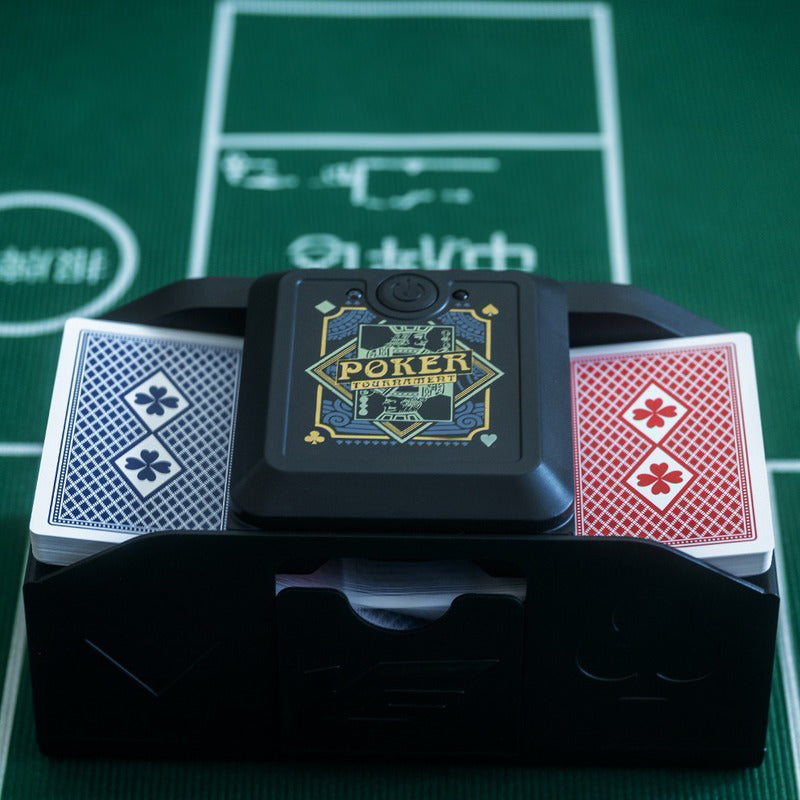 3 - sec Silent ABS Card Shuffler for Games , silent, made of ABS. For poker, board and family games. - V.I.P Digital Presence