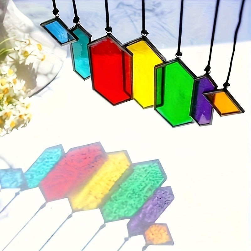 Glass Rainbow Suncatcher Hanging Ornament – Crystal Prism Window Sun Catcher for Garden, Patio & Home Decor — image 10