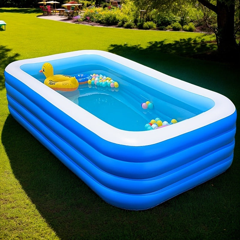 Inflatable Swimming Pool for Family Adults Kids, Large Above Ground Outdoor Backyard Pool for Garden, Patio and Yard Use — im