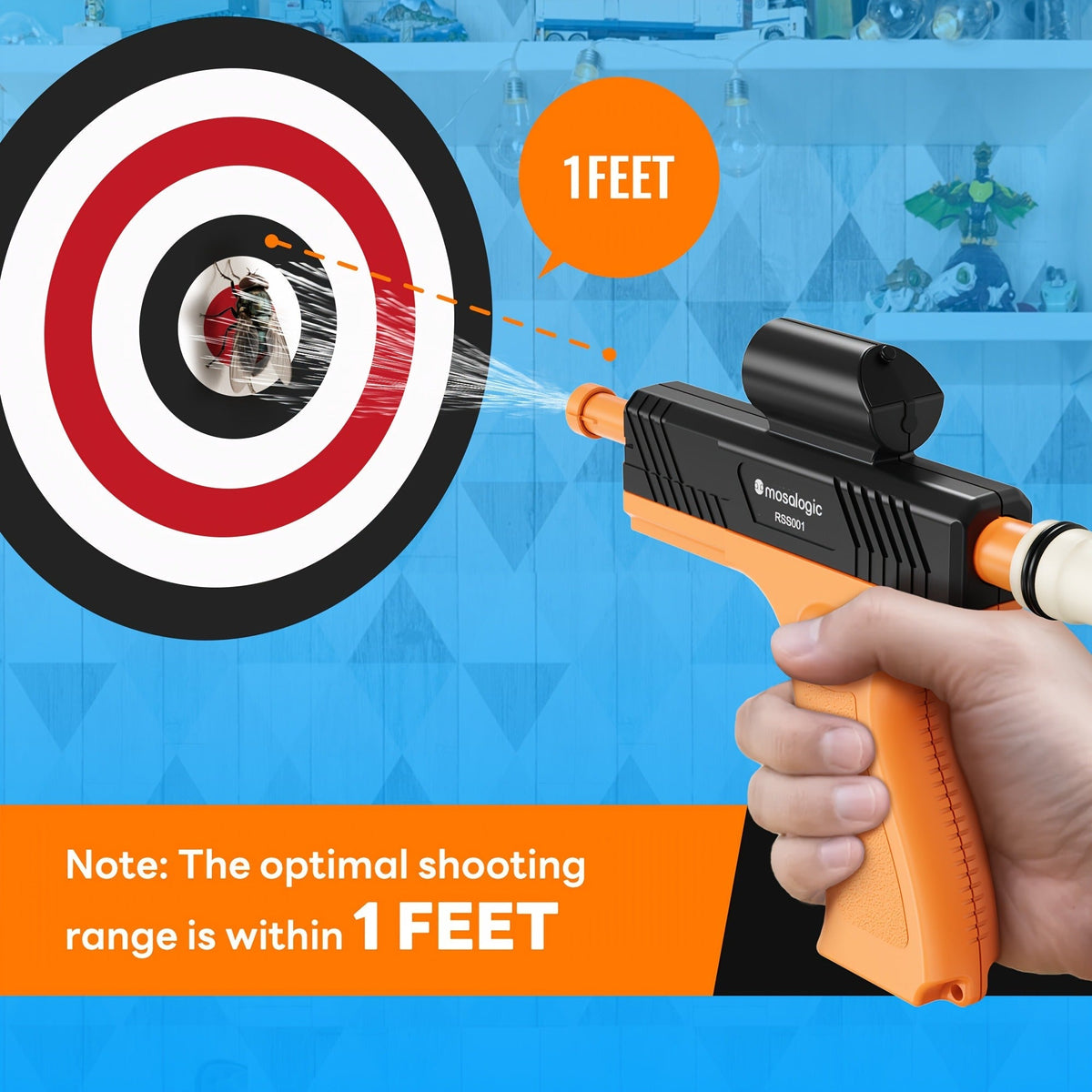 Bug Salt Gun Fly Pistol Salt Shooter Pest Control Toy No Chemicals No Batteries Indoor Outdoor Home Garden Camping Gift — ima