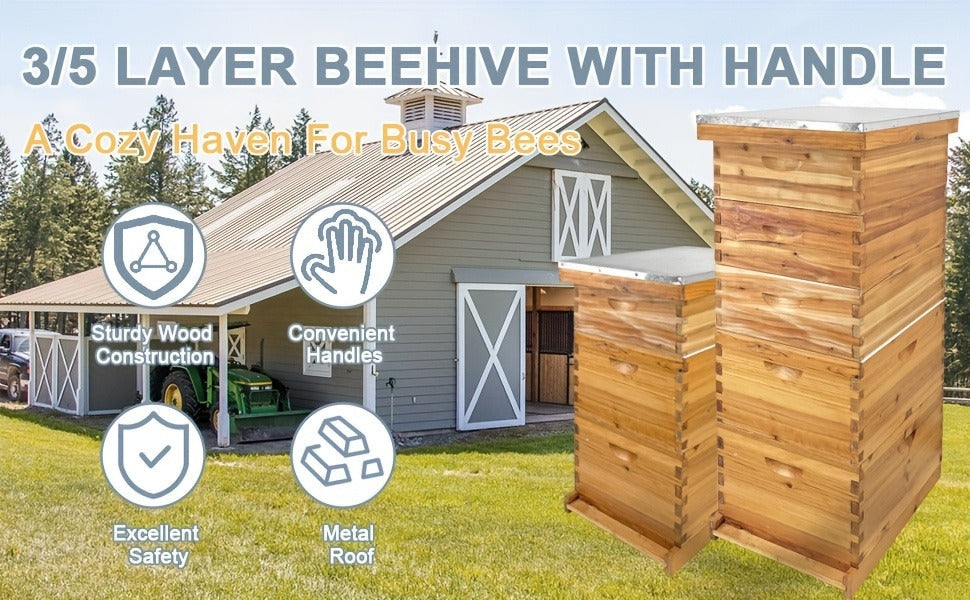 Langstroth Beehive Kit 3 Layer Beeswax Coated 2 Deep Boxes & 1 Medium Super — No Frames — image 8