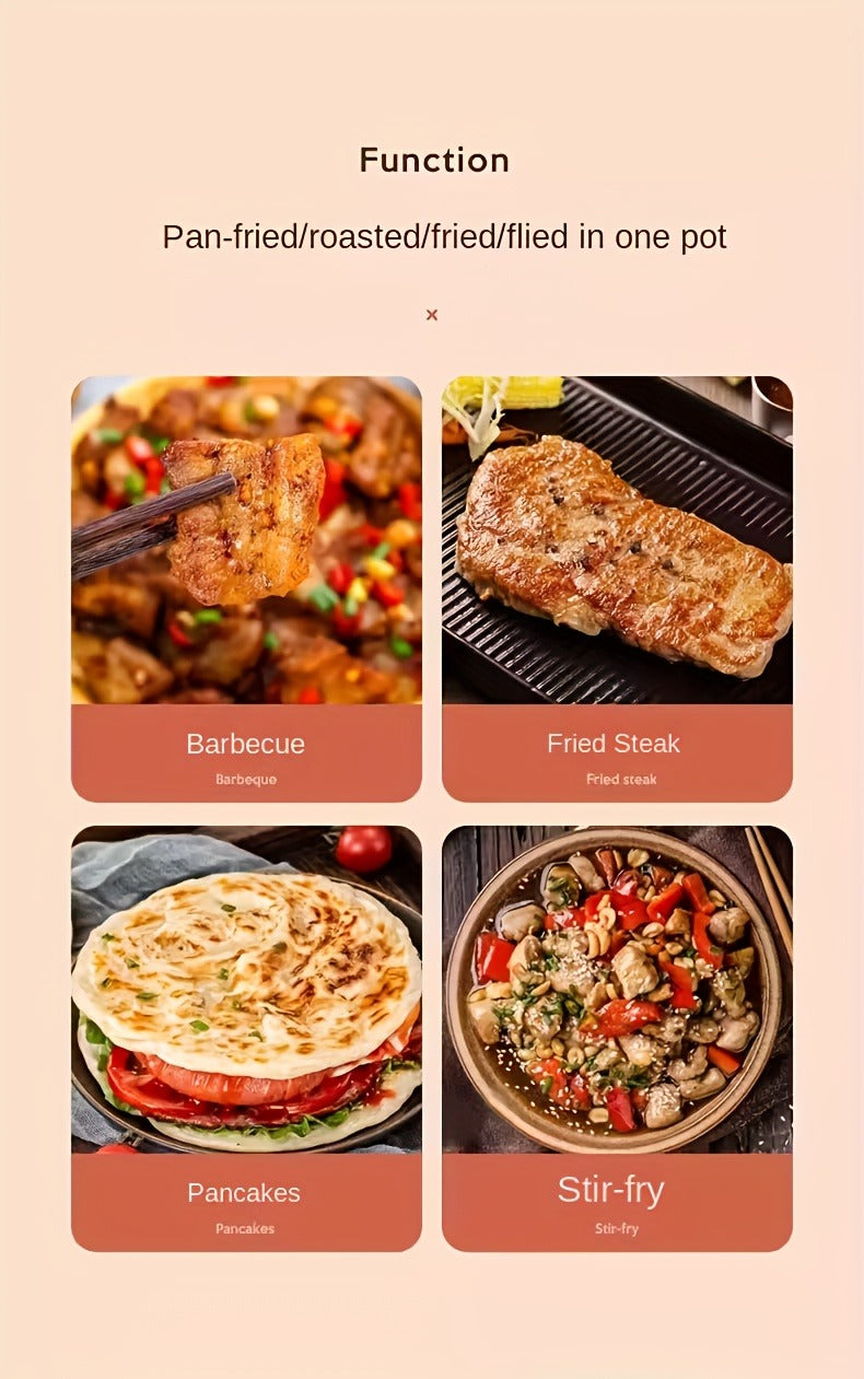 Smokeless Indoor Electric Grill Pan with Adjustable Temperature Control — image 9