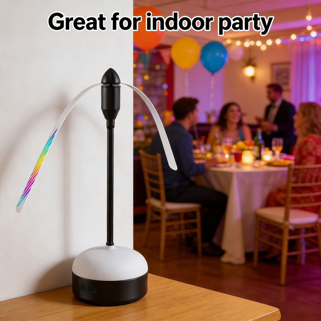Desktop Reflective-Blade Fan Pest Control Device with Amber Light, Flexible Neck and USB Power for Tabletop Use — image 8