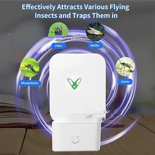 Plug-In Flying Insect Trap Pest Control Device with UV Light, Sticky Boards and 10 or 20 Pad Options for Indoor Use — image 7