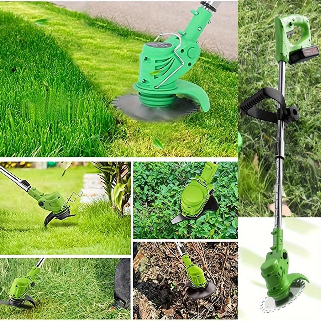 Cordless String Trimmer 24V 800W, Weed Wacker with 2 Batteries, Charger & 3 Blades, Adjustable Head — image 11