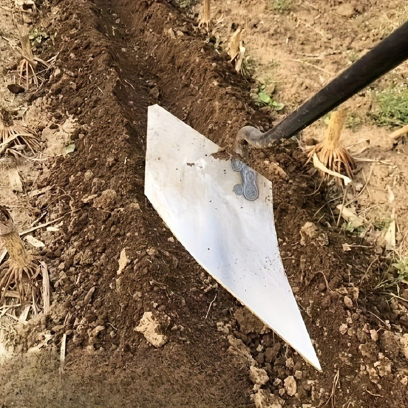 Garden Cultivator Manganese Steel Hand Plough Thickened Triangular Hoe for Plowing, Soil Loosening — image 9