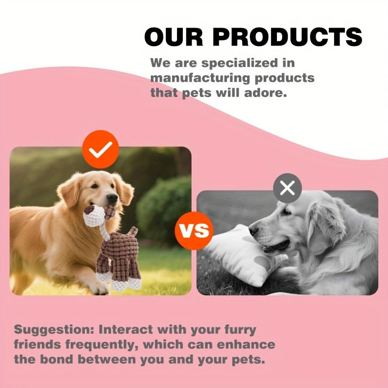 Dog Toys Six-Piece Stuffless Soft Plush Assortment for Small, Medium and Large Dogs and Puppies — image 4