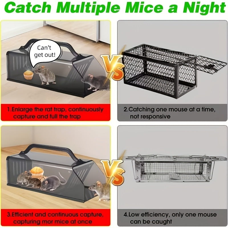 Mouse Trap Live Catch – Transparent Continuous Capture Rodent Trap for Indoor Home, Kitchen, Garage & Outdoor Use — image 9