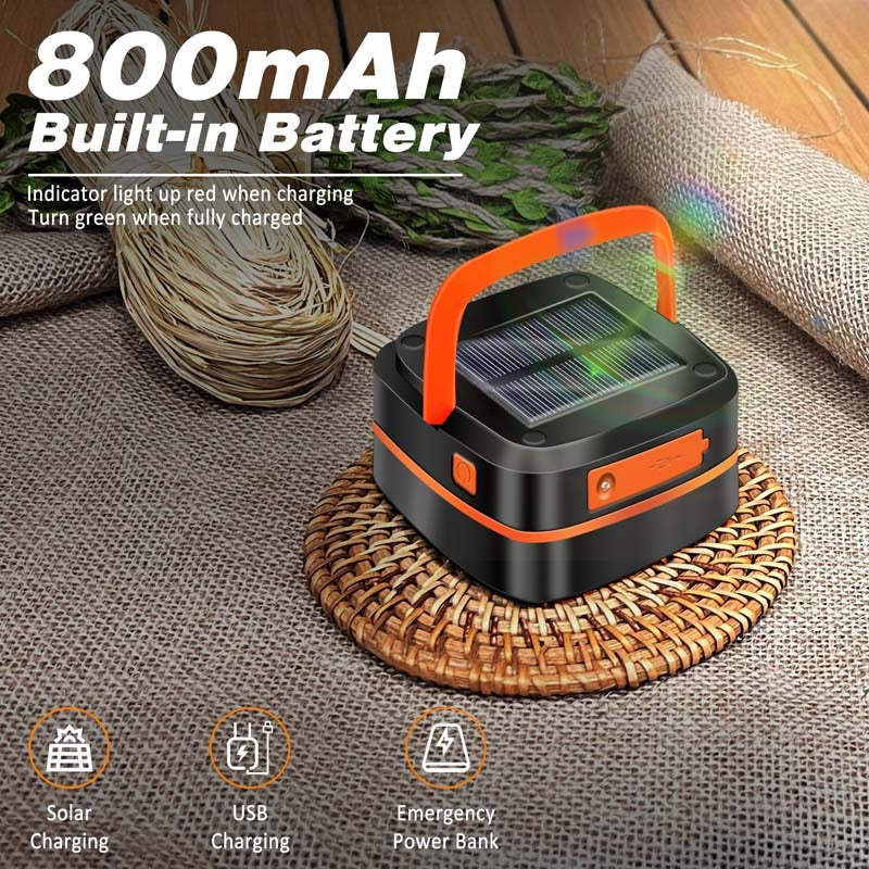 2-Pack Portable Folding Solar Camping Lantern, Mini USB Rechargeable, IPX4 for Indoor & Outdoor Camping — image 8