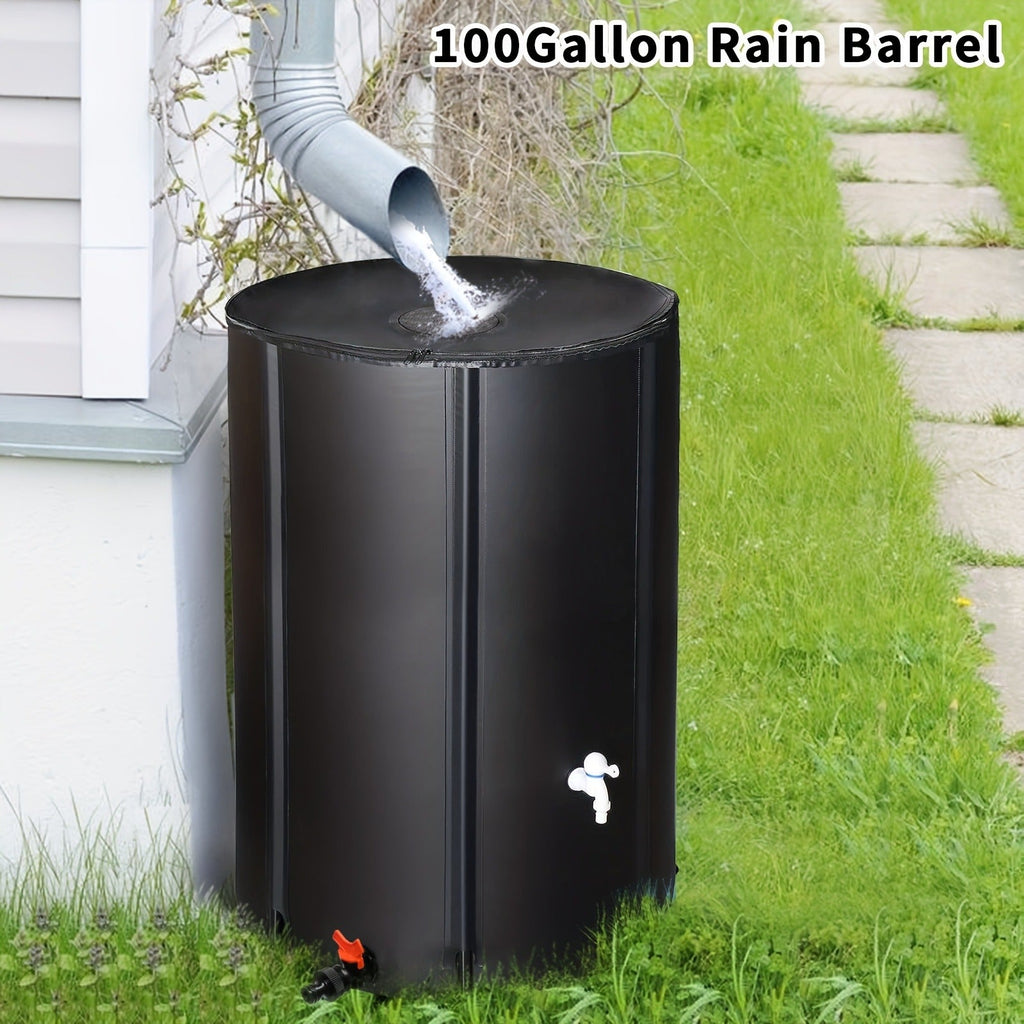 Rain Barrel Collapsible 50 & 100 Gallon Outdoor Water Storage Tank with Spigot & Mesh Top — image 11