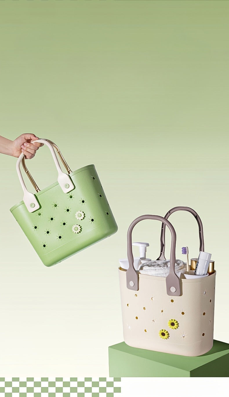 Portable Drain Storage Basket with Plastic Frame and Soft Bottom in Three Color Options for Home or Travel — image 11