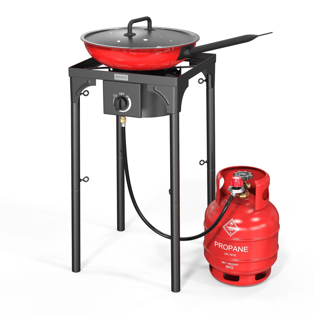 Outdoor Propane Burner Stove Cast Iron High Pressure Gas Cooker with Detachable Stand Legs — image 10
