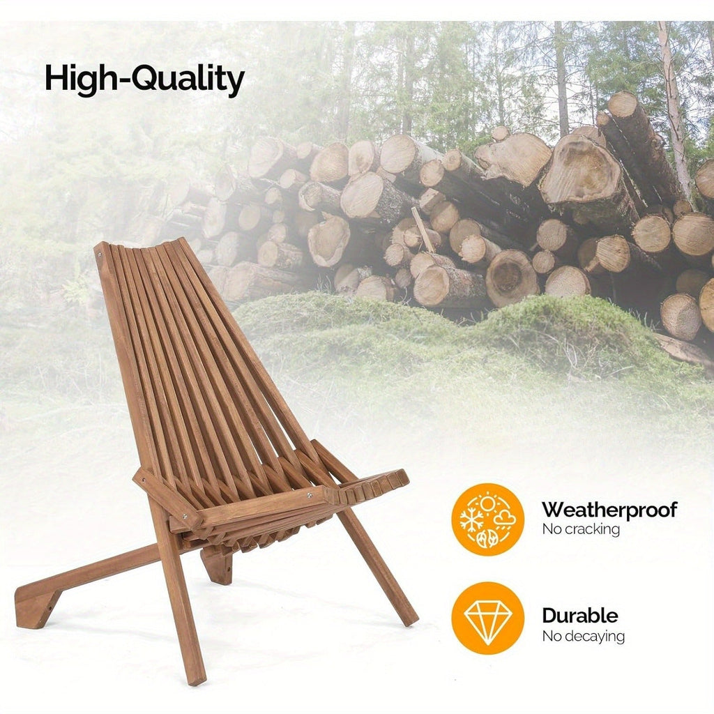 Wood Folding Outdoor Chairs Set of 1/2/4 for Camping, Travel and Outdoor Use, with the Listed Configuration — image 8