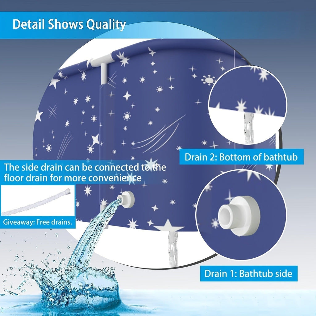 Inflatable Swimming Pool 870 Gallon, Foldable Family Pool for Outdoor Backyard, Kids & Adults, Portable Above Ground Pool — i