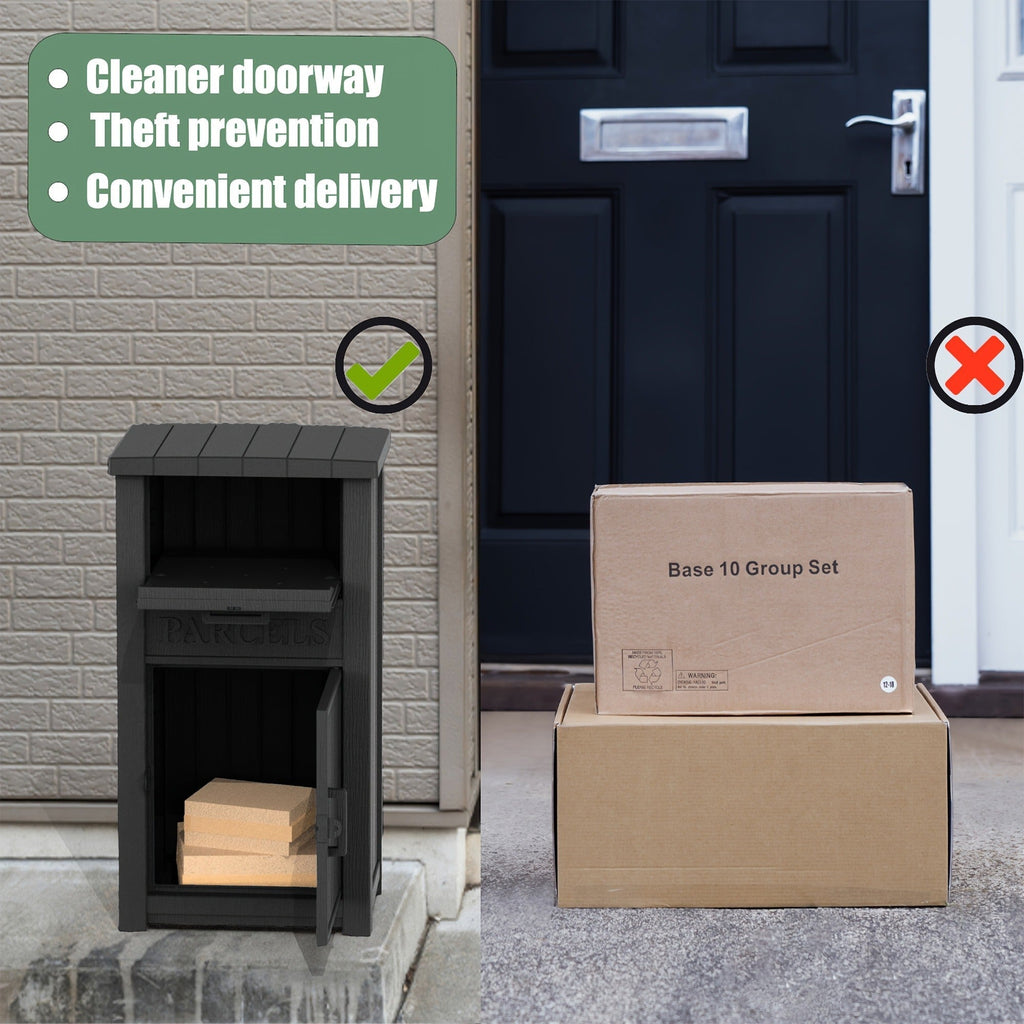 Lockable Outdoor Storage Box Waterproof Package Delivery Porch — image 8