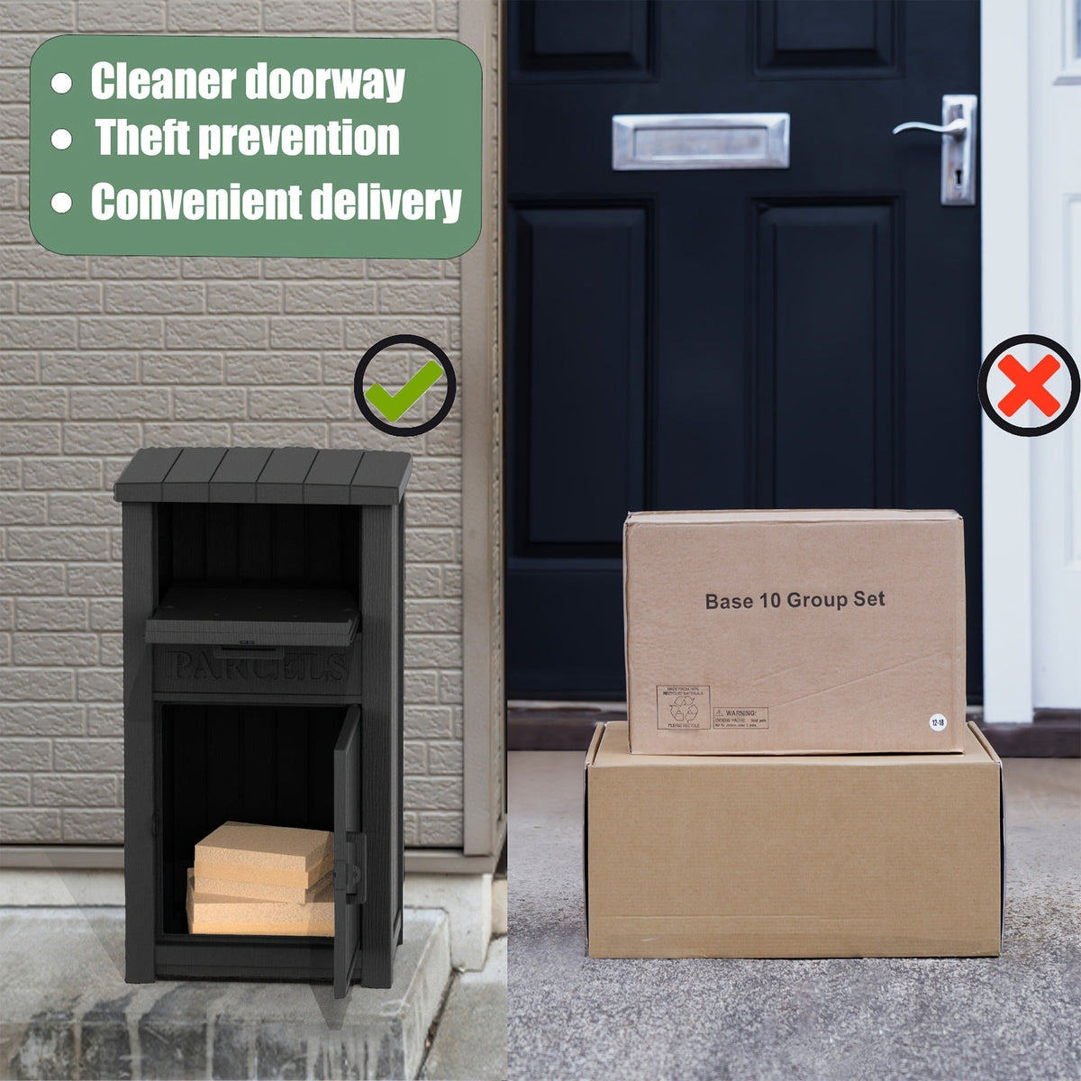 Lockable Outdoor Storage Box Waterproof Package Delivery Porch — image 8